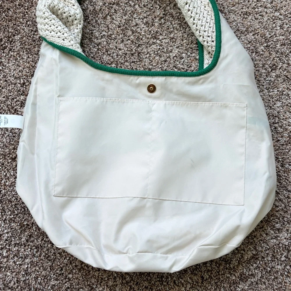 lululemon Cream & Green Crochet Hat and Tote Set • NWT